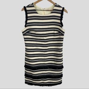 Hutch Cream and Black Fringe Shift Dress